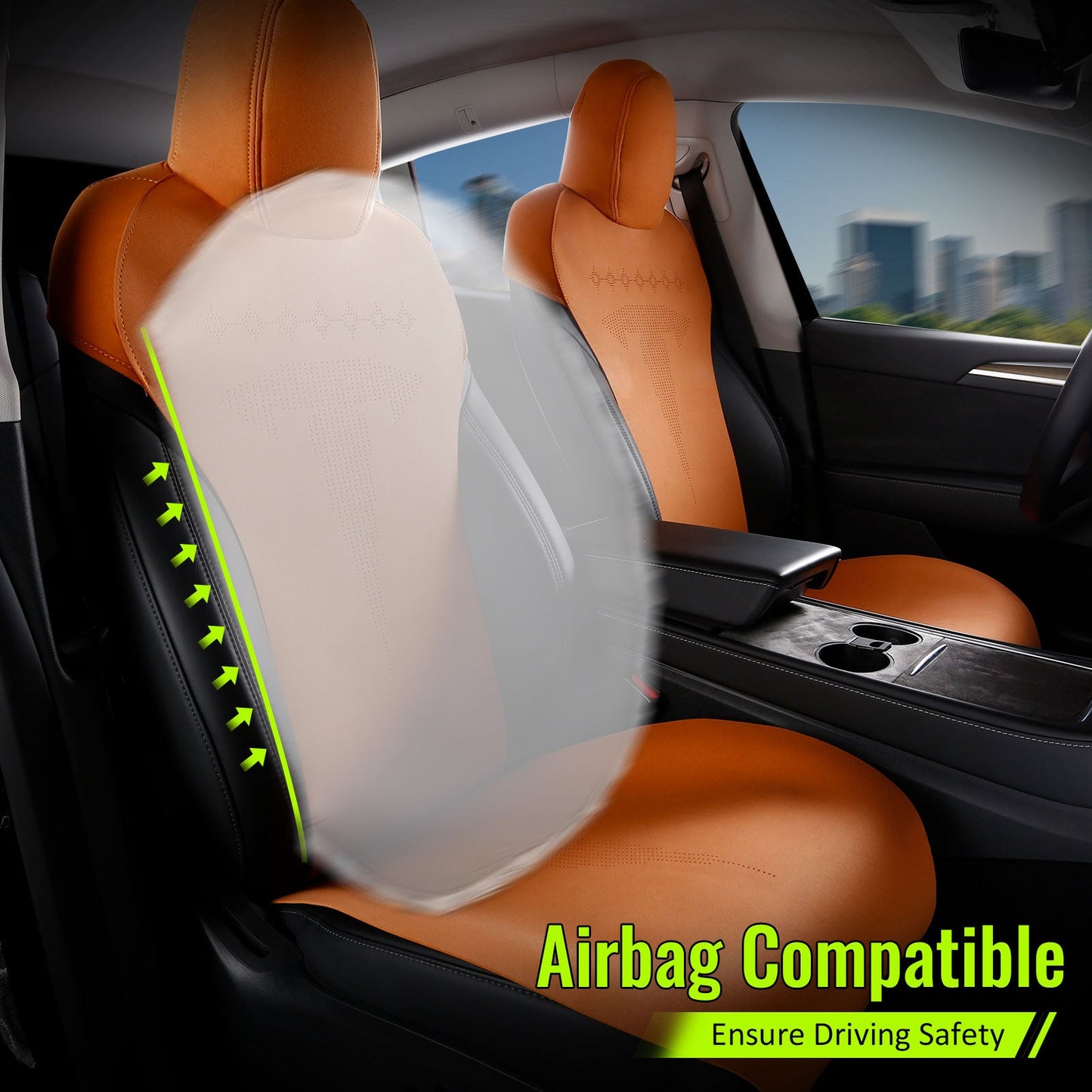 2020-2024 Tesla Model Y Seat Covers Cushions V2 Suede Leather