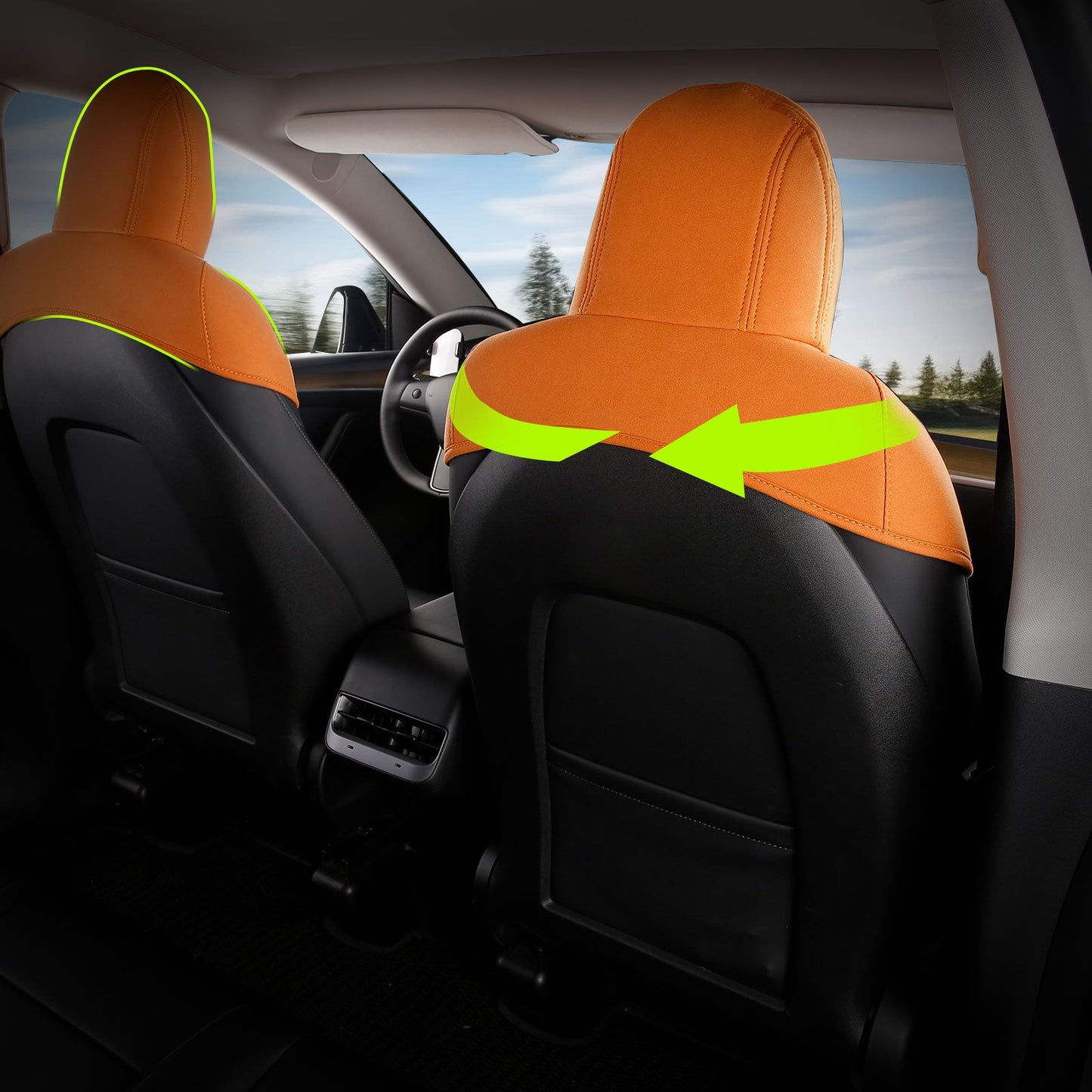 2020-2024 Tesla Model Y Seat Covers Cushions V2 Suede Leather