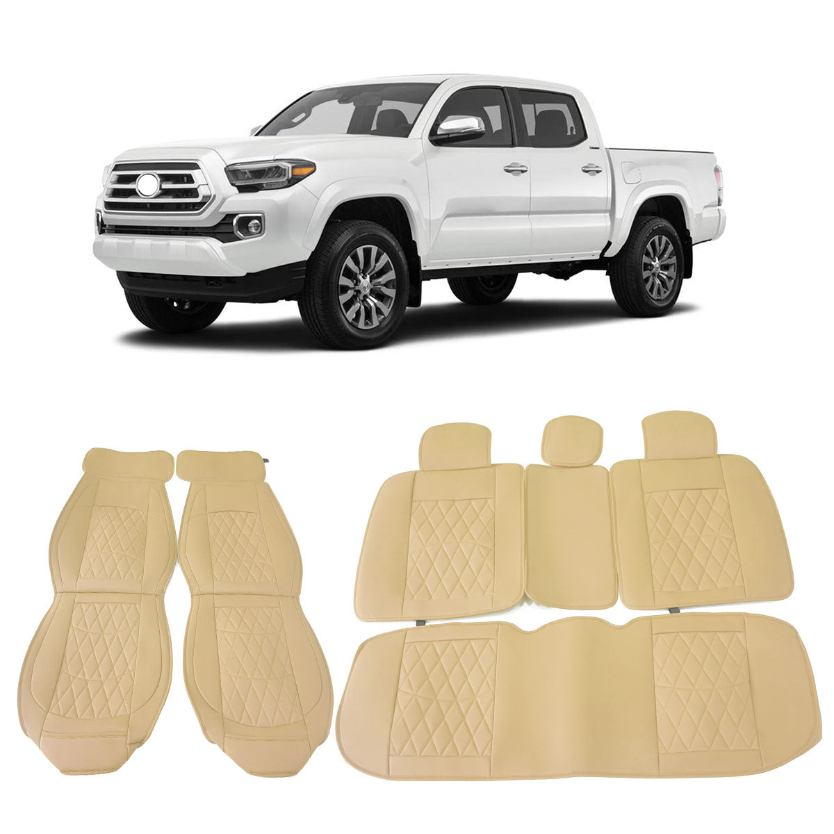 2005-2023 Toyota Tacoma Pickup 5 Seats Seat Covers PU Leather