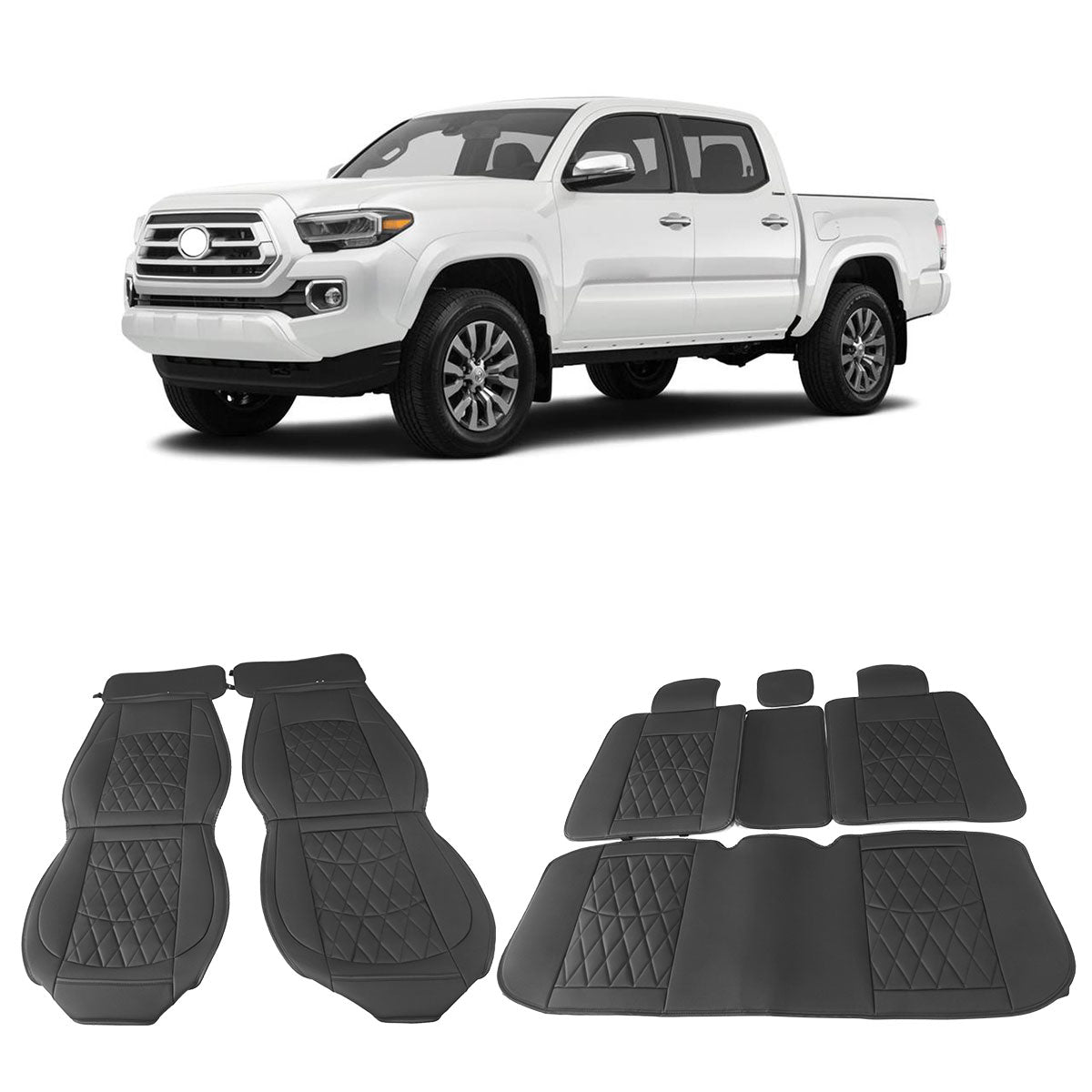 2005-2023 Toyota Tacoma Pickup 5 Seats Seat Covers PU Leather