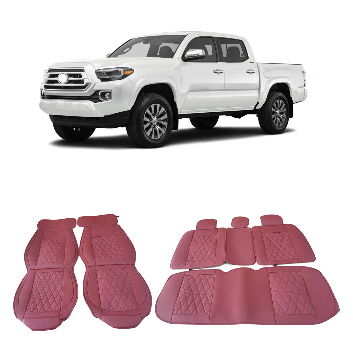 2005-2023 Toyota Tacoma Pickup 5 Seats Seat Covers PU Leather