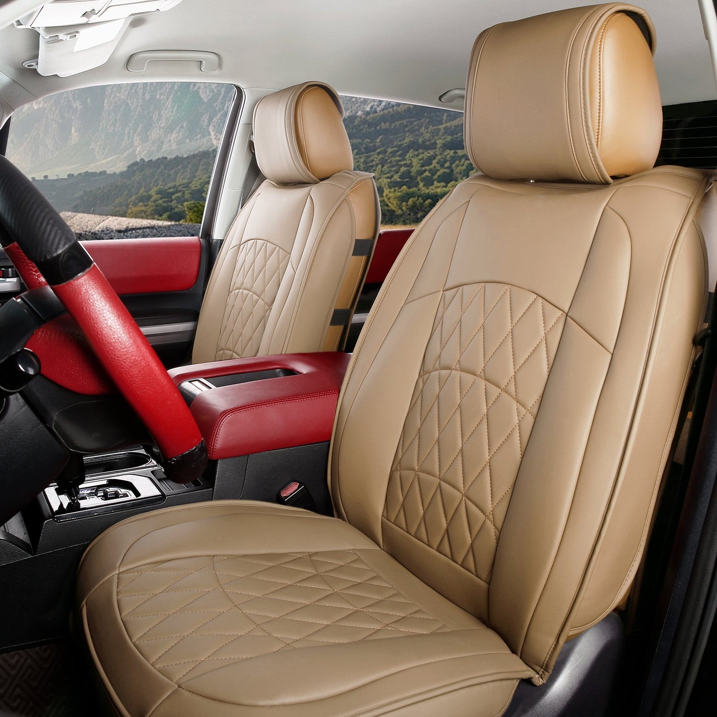 2008-2023 Toyota Tundra Pickup 5-Seat Seat Covers PU Leather