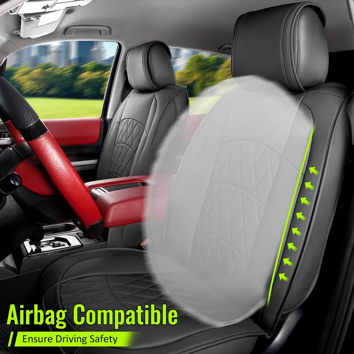 2008-2023 Toyota Tundra Pickup 5-Seat Seat Covers PU Leather