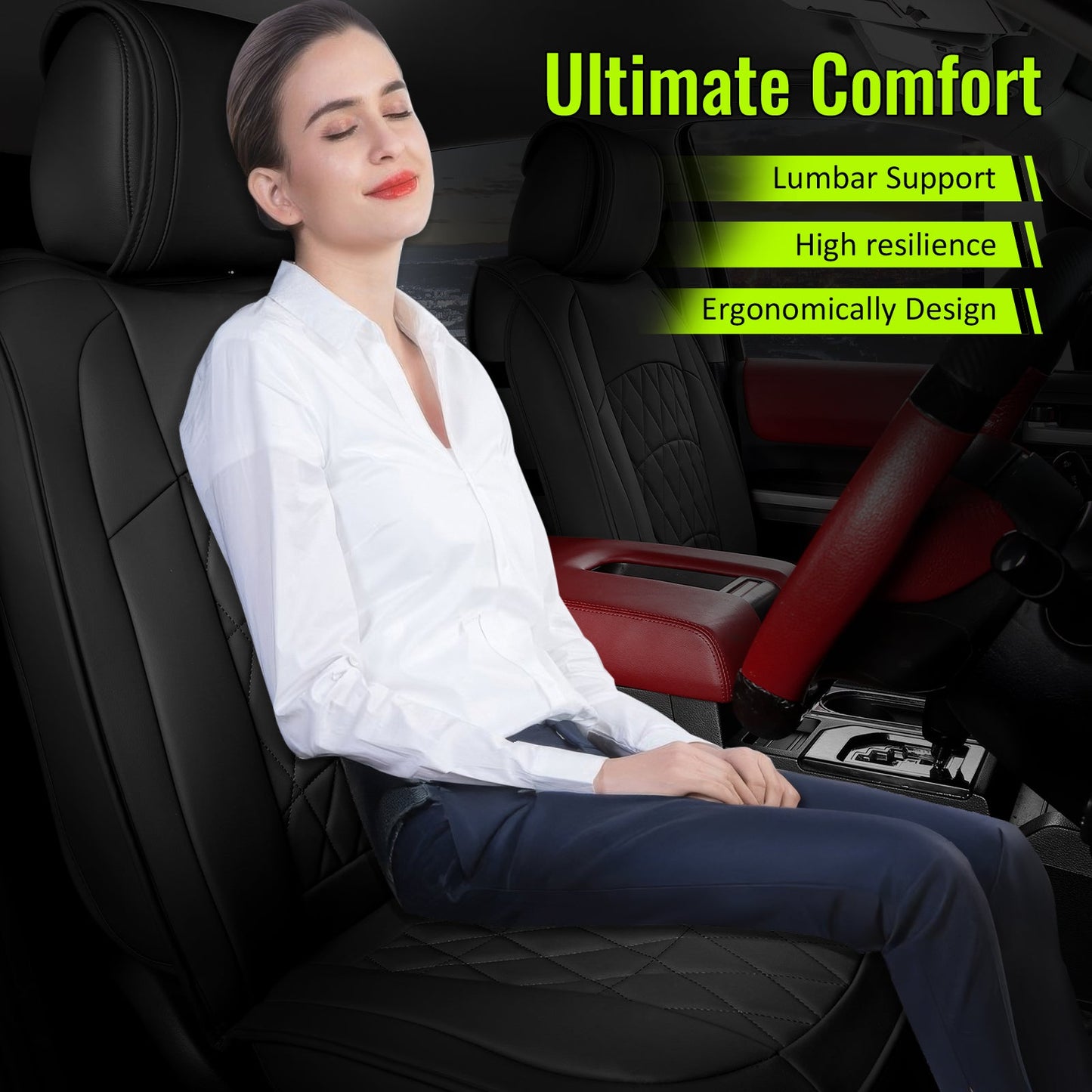 2008-2023 Toyota Tundra Pickup 5-Seat Seat Covers PU Leather