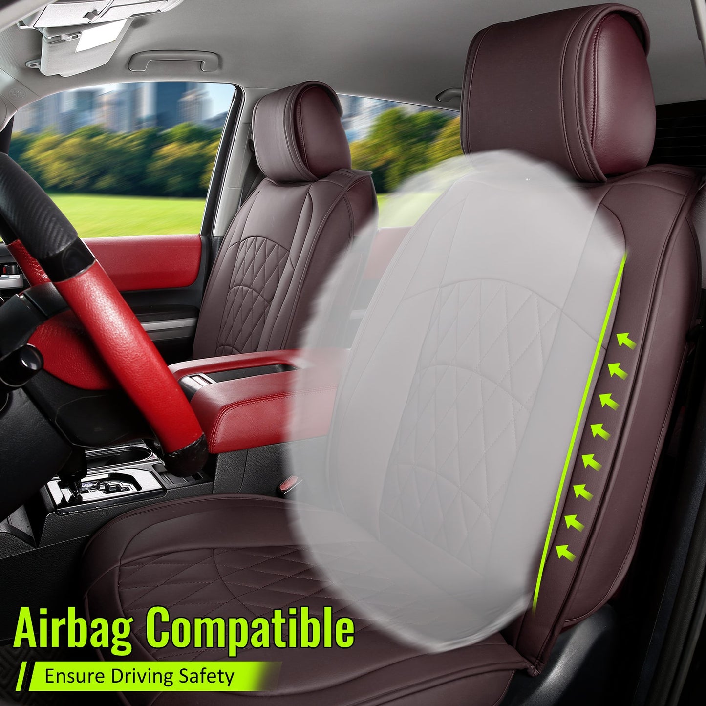 2008-2023 Toyota Tundra Pickup 5-Seat Seat Covers PU Leather