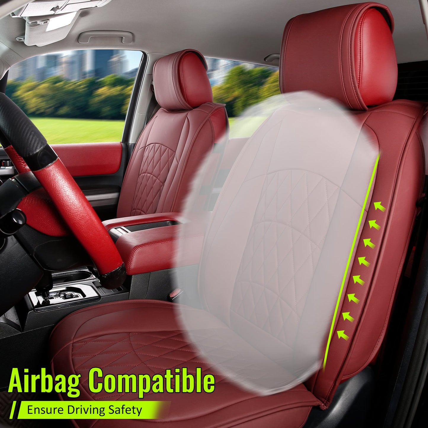 2008-2023 Toyota Tundra Pickup 5-Seat Seat Covers PU Leather