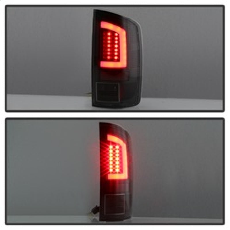 Spyder 07-09 Dodge Ram 2500/3500 V3 Light Bar LED Tail Lights - Black (ALT-YD-DRAM06V3-LBLED-BK) 5084262