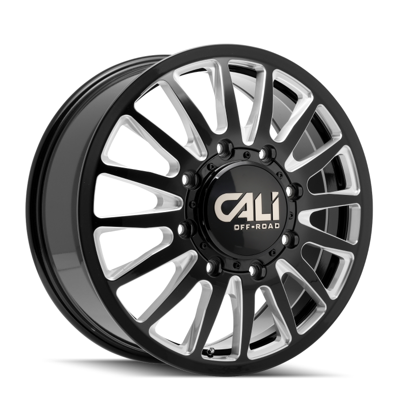 Cali Off-Road 9110D Summit Dually 20x8.25 / 8x200 BP / 115mm Offset / 142mm Hub Gls Blk Mill Wheel 9110D-2877BMF115