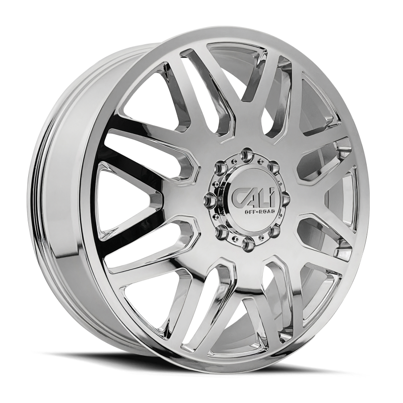 Cali Off-Road 9115D Invader Dually 22x8.25 / 8x165.1 BP / -192mm Offset / 121.3mm Hub Chrome Wheel 9115D-22881CR192