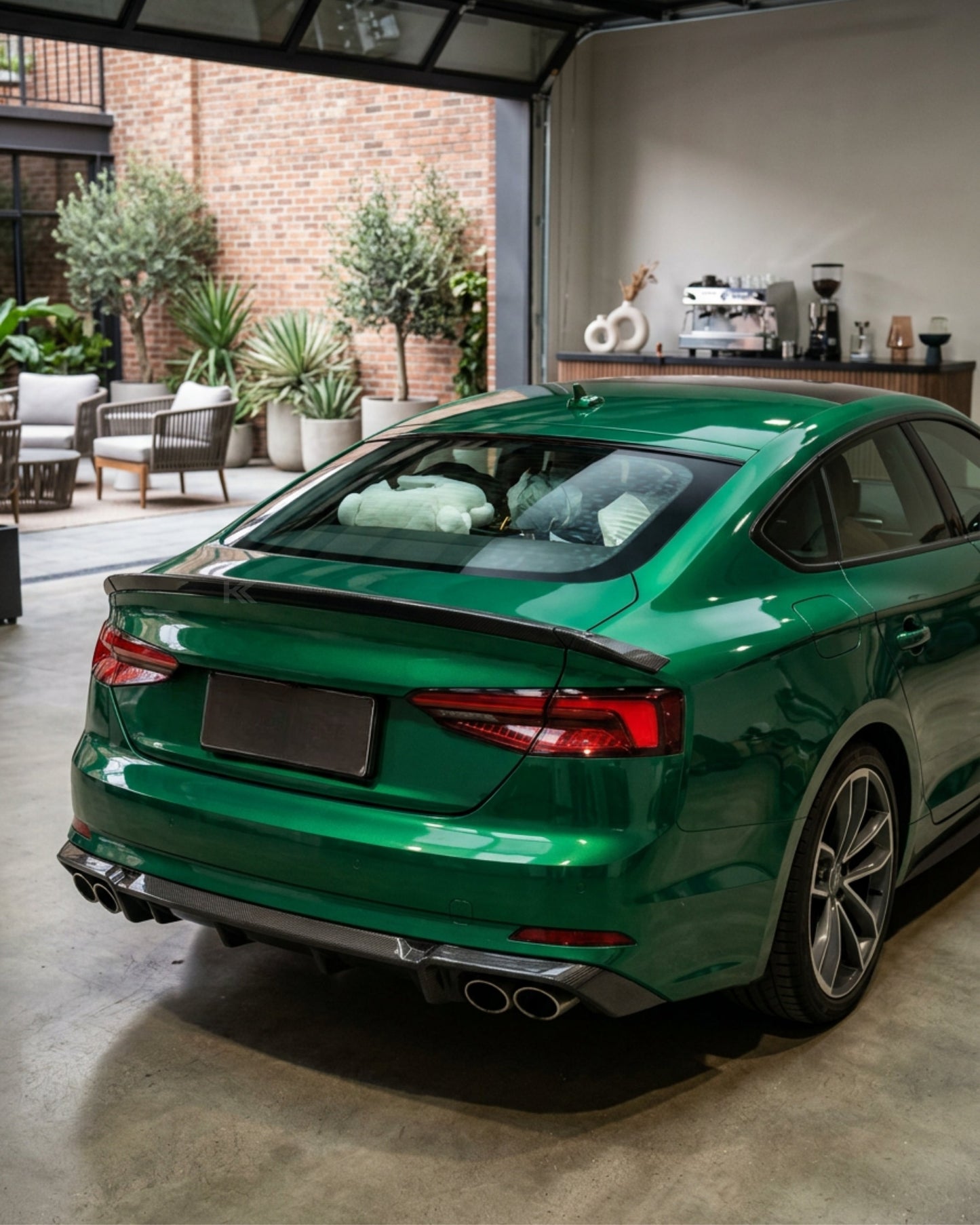 2017–2019 Audi A5 S-Line / S5 B9 Sportback 3-Piece Rear Trunk Spoiler – Carbon Fiber
