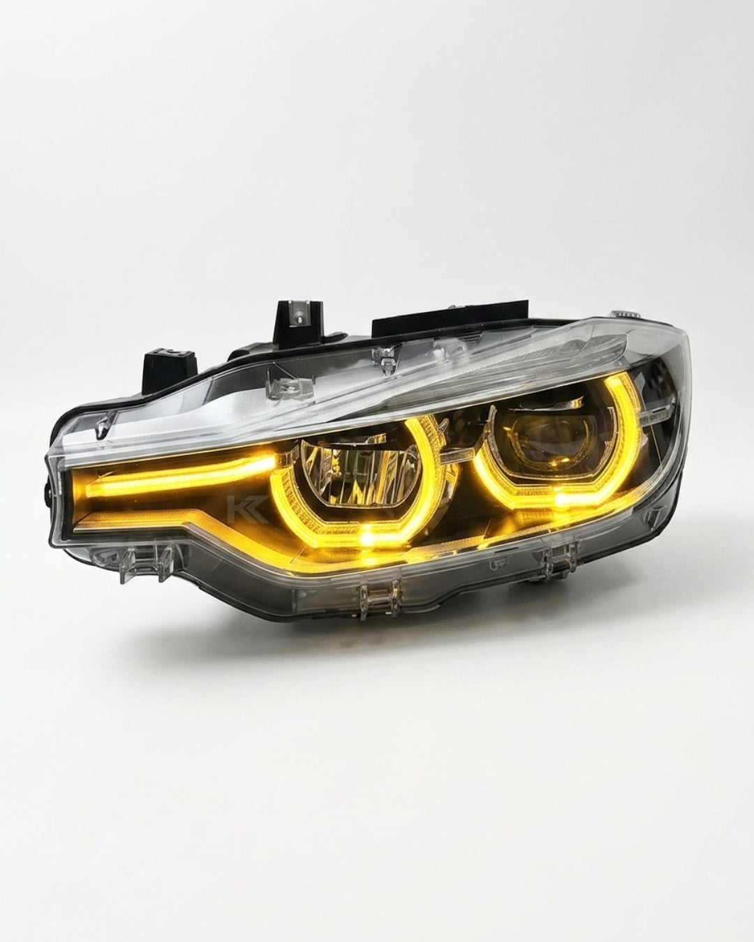 BMW 3 Series F30 LED Headlight Assembly with Triple-Color DRL (Amber / White / Yellow) & High / Low Beam 2012 - 2018