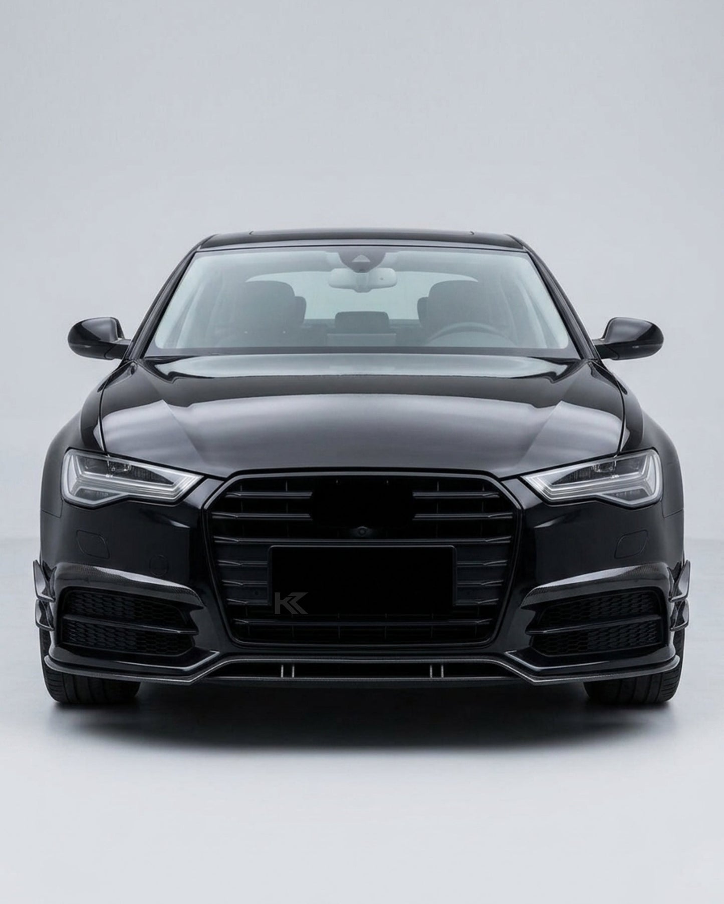 2015–2018 Audi A6 S-Line / S6 C7 Sedan A Style Front Bumper Canard Fins – Carbon Fiber