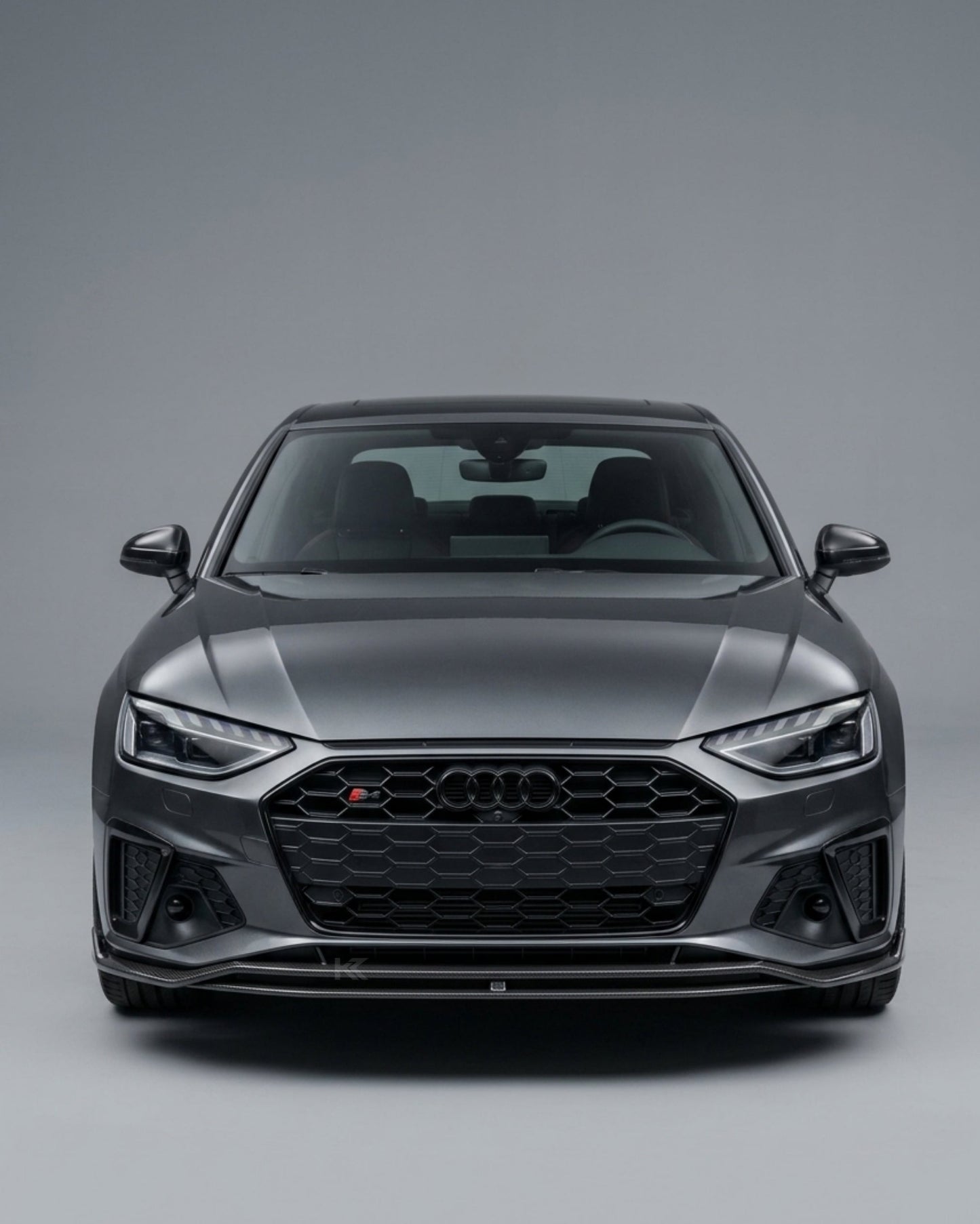 2020–2021 Audi A4 S-Line / S4 B9 Sedan 2-Piece Front Bumper Splitter – Carbon Fiber