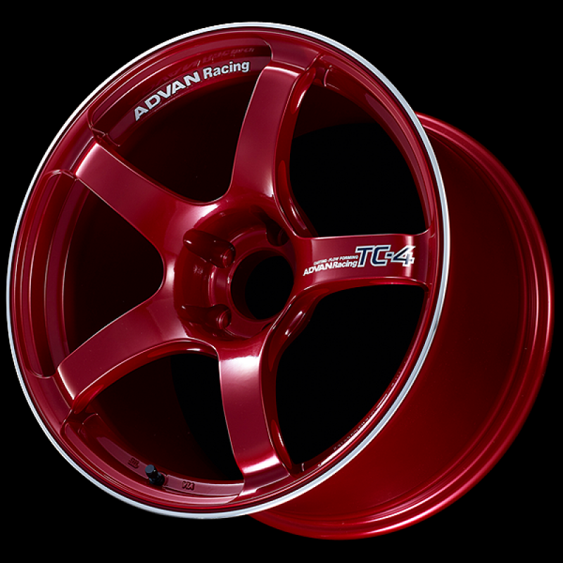 Advan TC4 17x6.5 / +40 Offset / 4x100 / 63mm Bore / Racing Candy Red and Ring YAD7D40ACRR