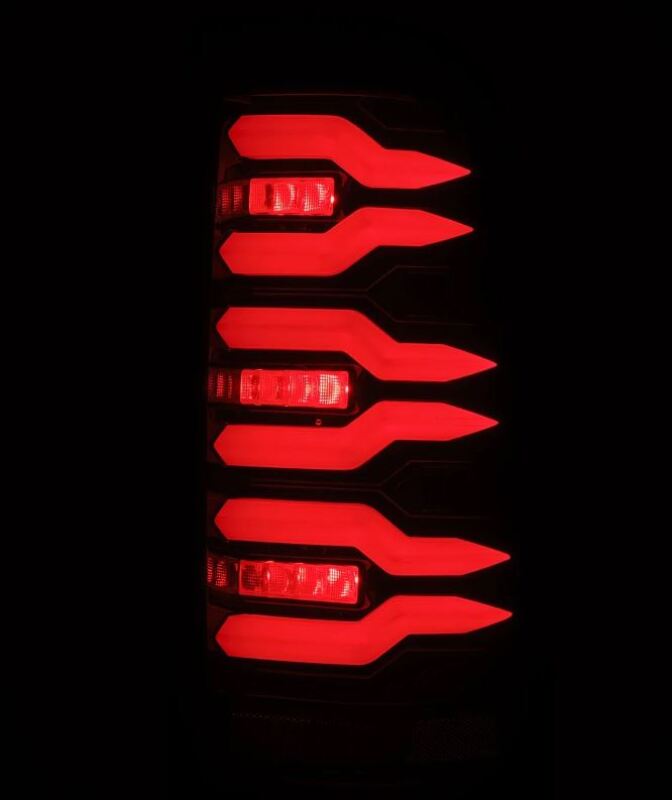 AlphaRex 99-06 Chevrolet Silverado/99-06 GMC Sierra LUXX-Series LED Tail Lights - Black/Red 620007 *Discontinued