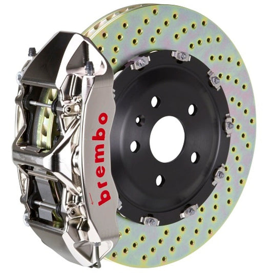 Brembo 24+ BMW M30i/530i XDrive Fr GT-R BBK 6 Piston Billet 380x34 2pc Rotor Drilled - Nickel Plated 1N1.9092AR