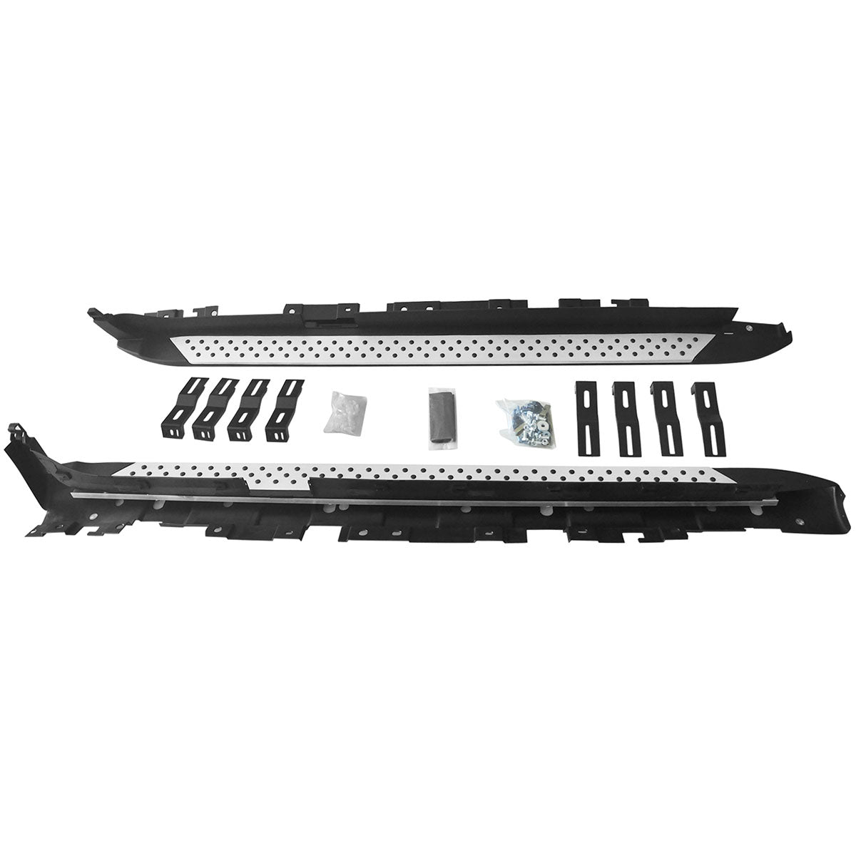 2011-2017 BMW X3 F25 Black Silver 2PCS Running Boards Side Step Bars