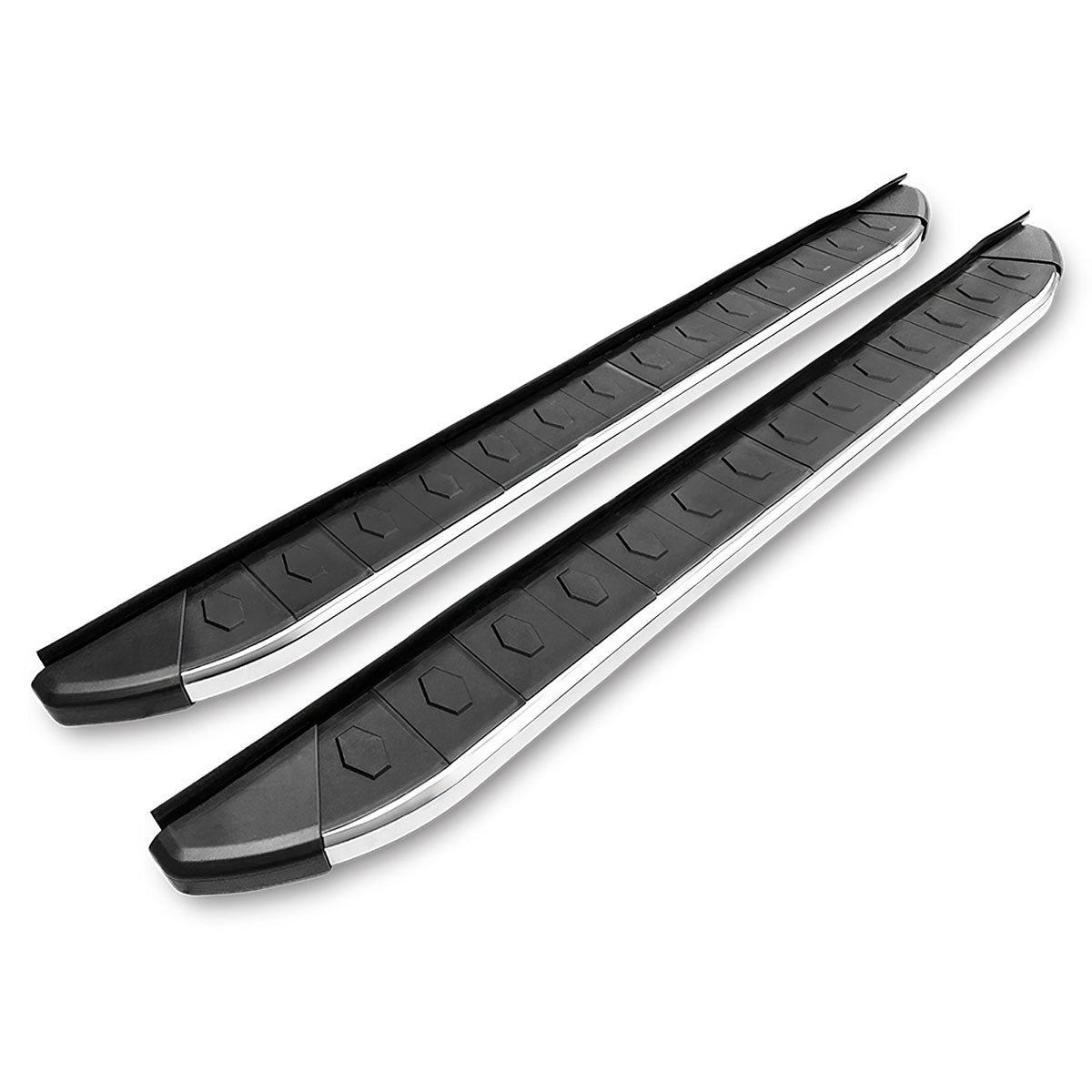 2009-2015 Honda Pilot Running Boards OE Style Black Silver Aluminum