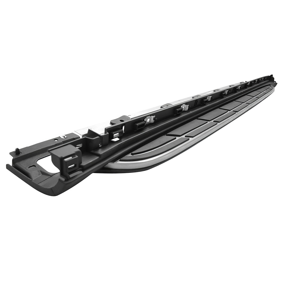 2011-2018 Porsche Cayenne OE Black Silver Side Running Boards Aluminum