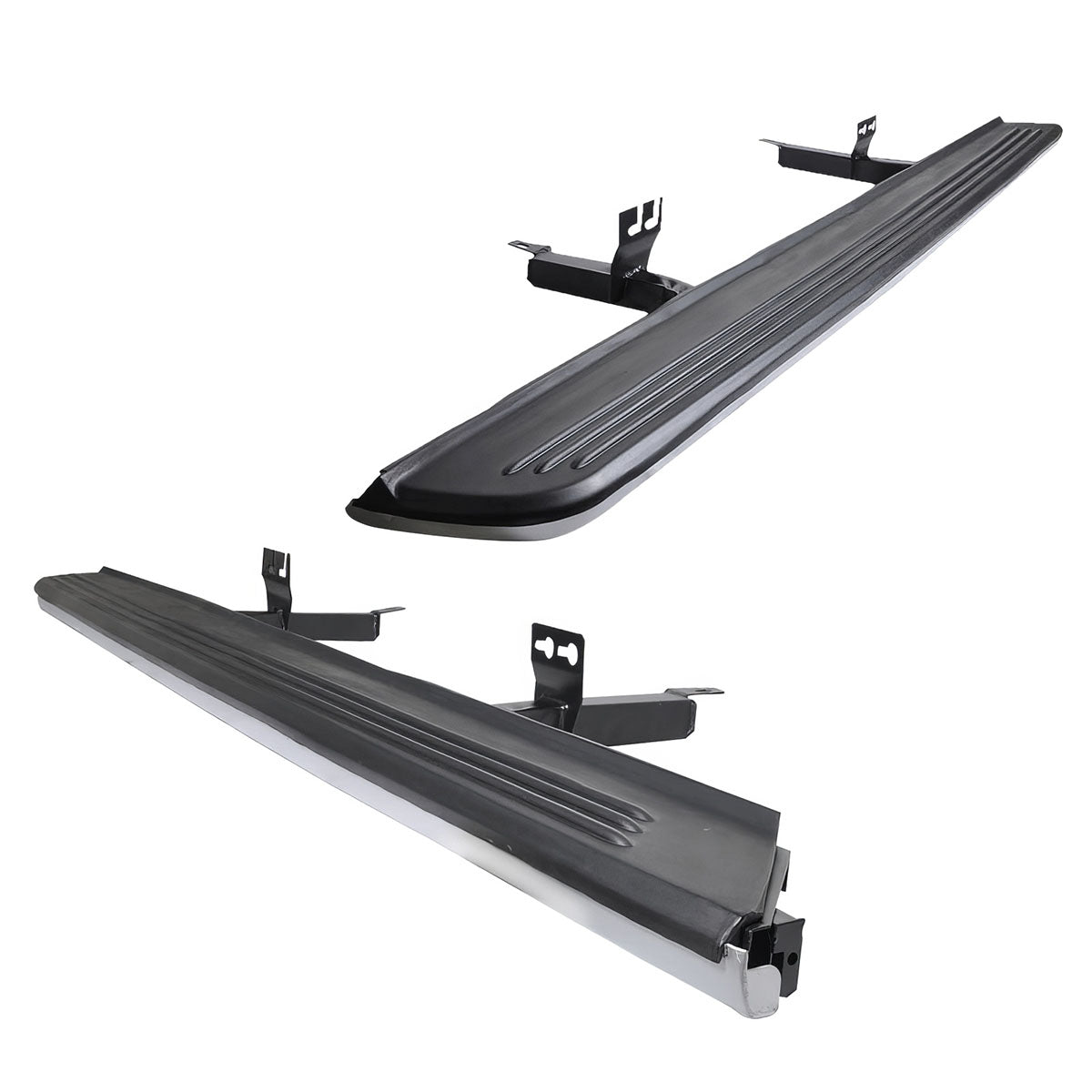 2003-2012 Land Rover Range Rover OE Silver Rubber Black Running Board