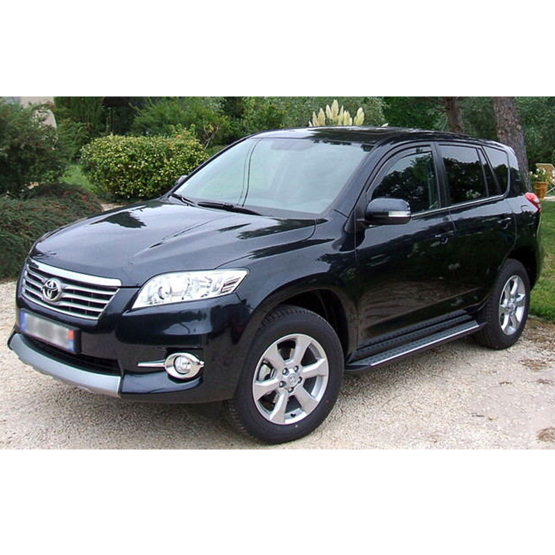 2007-2012 Toyota RAV4 OE Style Black Silver Running Board Aluminum