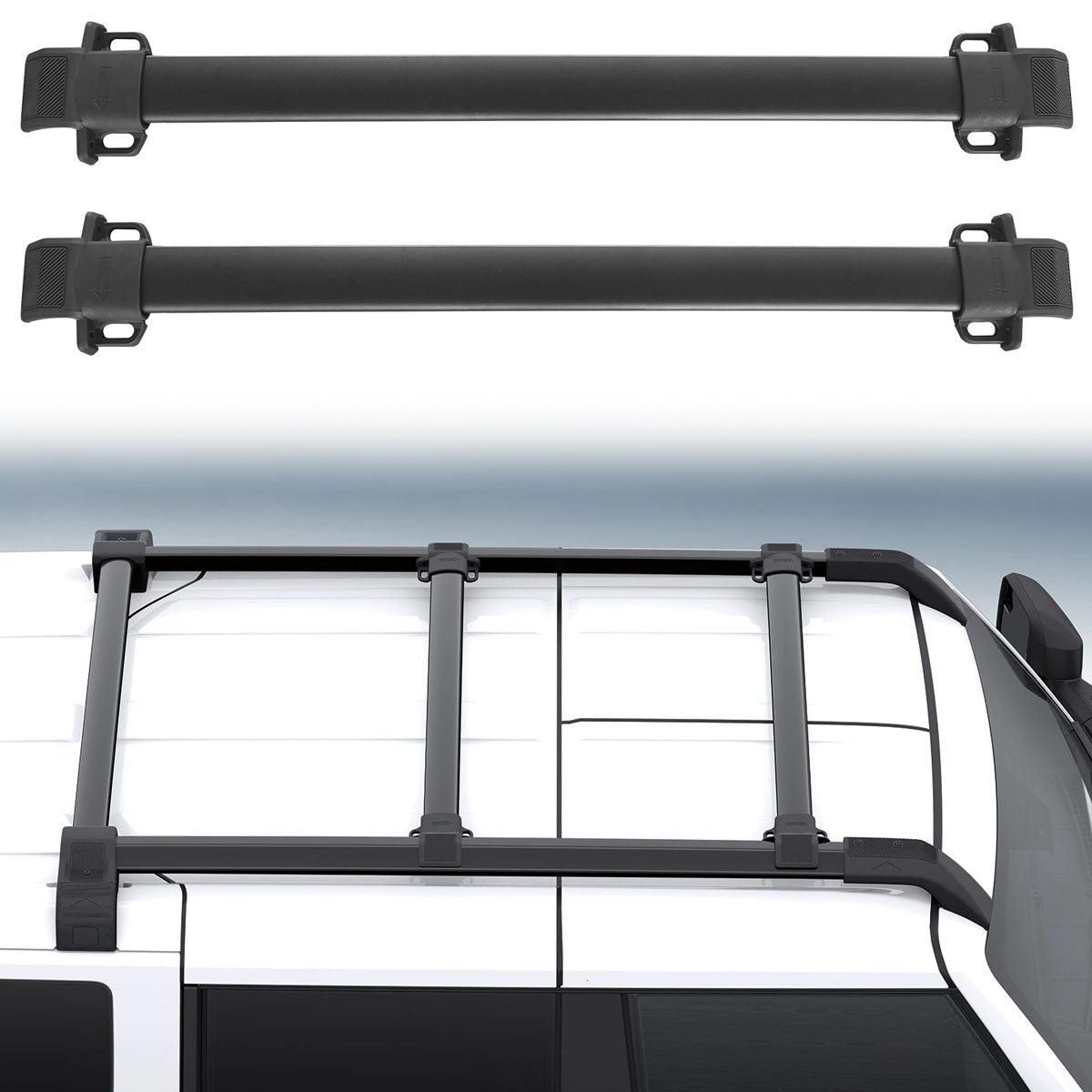 2021-2025 Ford Bronco Top Roof Rack Cargo Carrier Crossbar Aluminum