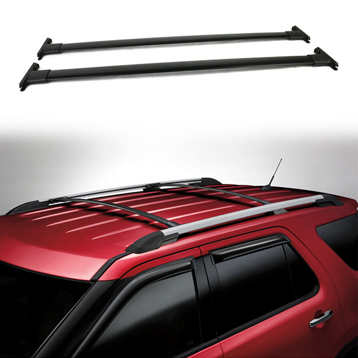 2011-2015 Ford Explorer Black Roof Rack Bar Luggage Carrier Aluminum