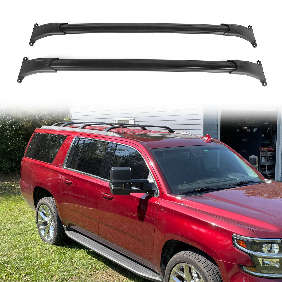 2015-2020 Chevy Tahoe Suburban Escalade OE Black Roof Rack Aluminum