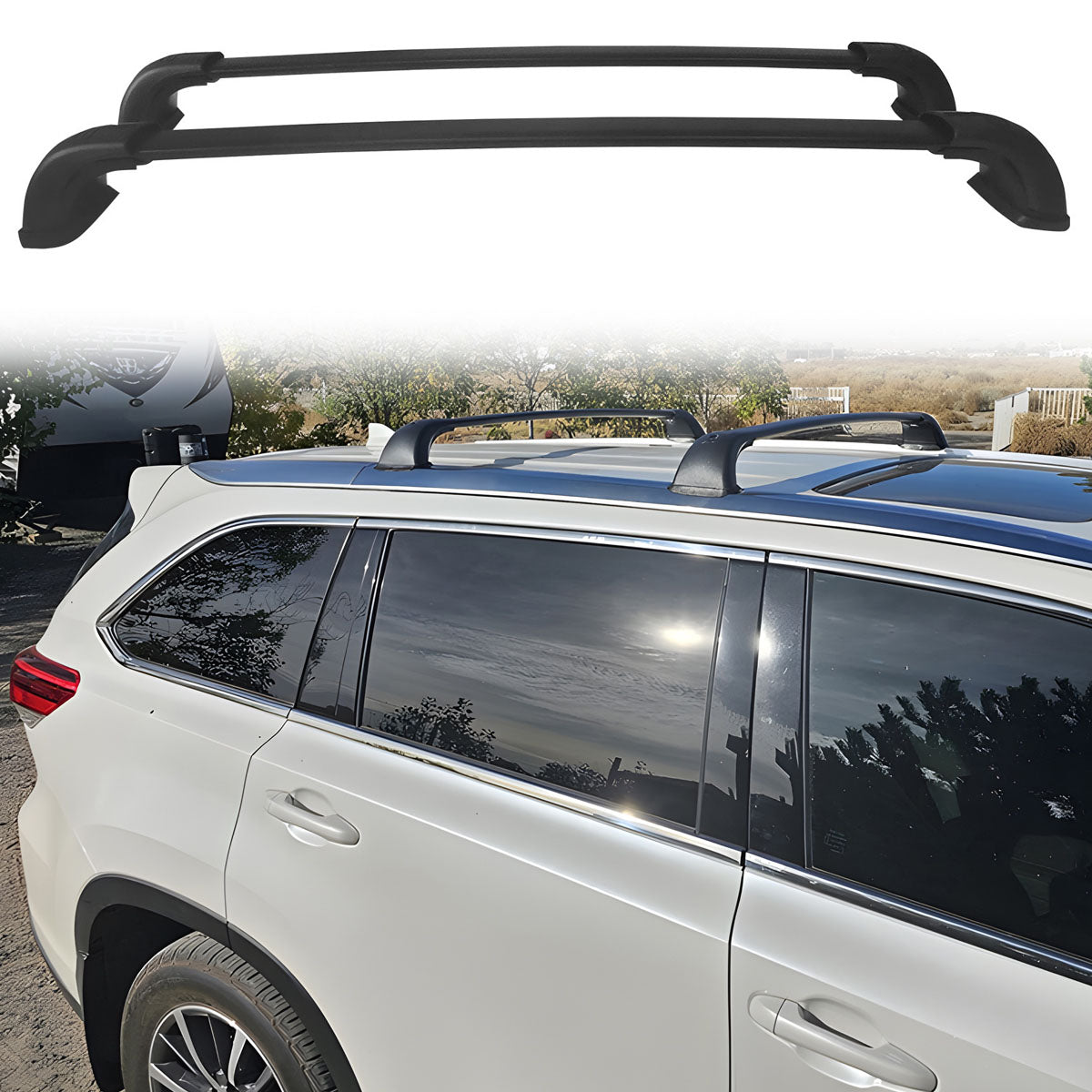 2014-2019 Toyota Highlander Roof Rack Cargo Carrier Cross Bar Aluminum