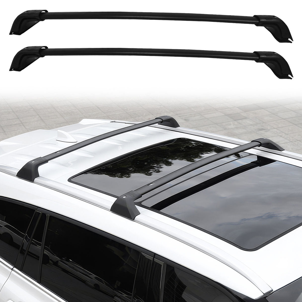 2020-2024 Toyota Highlander Roof Rack Cargo Carrier Cross Bar Aluminum