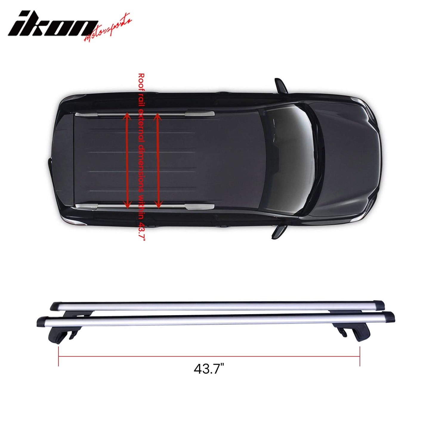 Universal SUV Roof Rack Cross Bar Cargo Luggage Carrier Aluminum