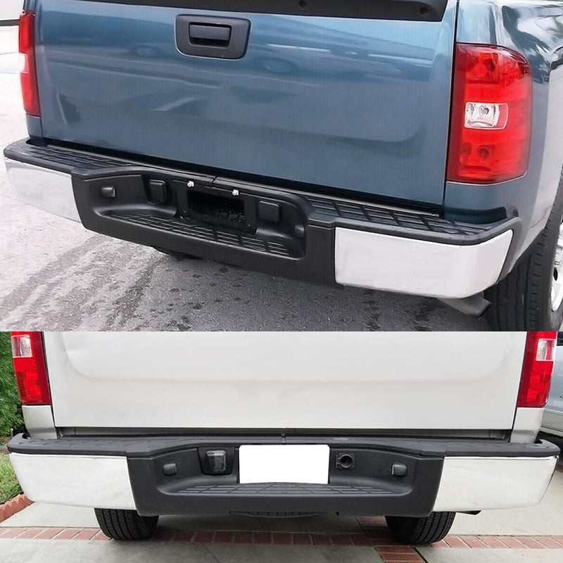 2007-2013 Chevy Silverado Sierra 1500 OE Chrome Rear Step Bumper Steel