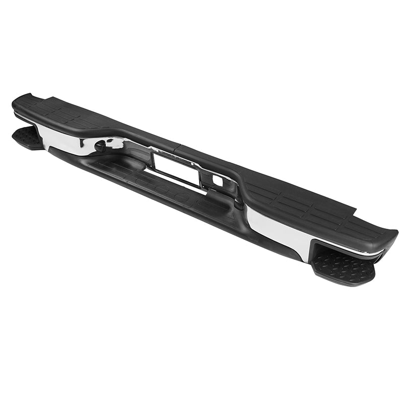 1999-2006 Chevy Silverado Sierra Chrome Black Rear Step Bumper Steel