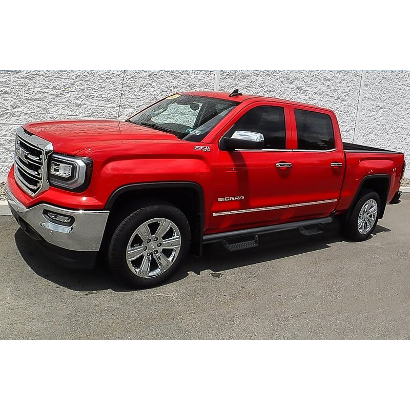 2007-2018 Chevy Silverado Crew Cab BCT Style Black Running Boards