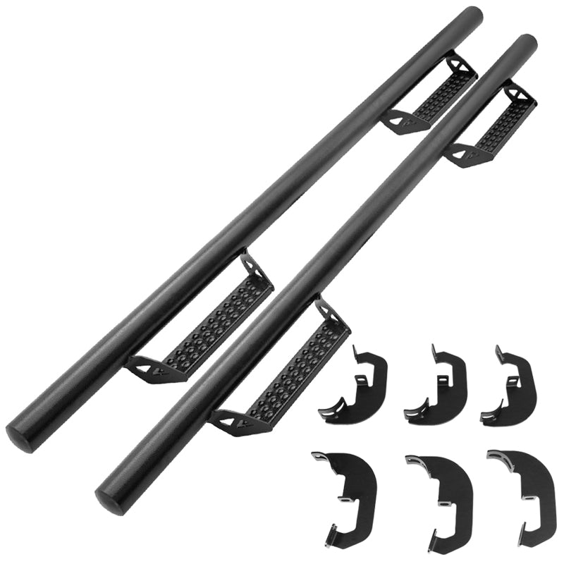 2007-2018 Chevy Silverado Extended Cab BCT Style Black Running Boards