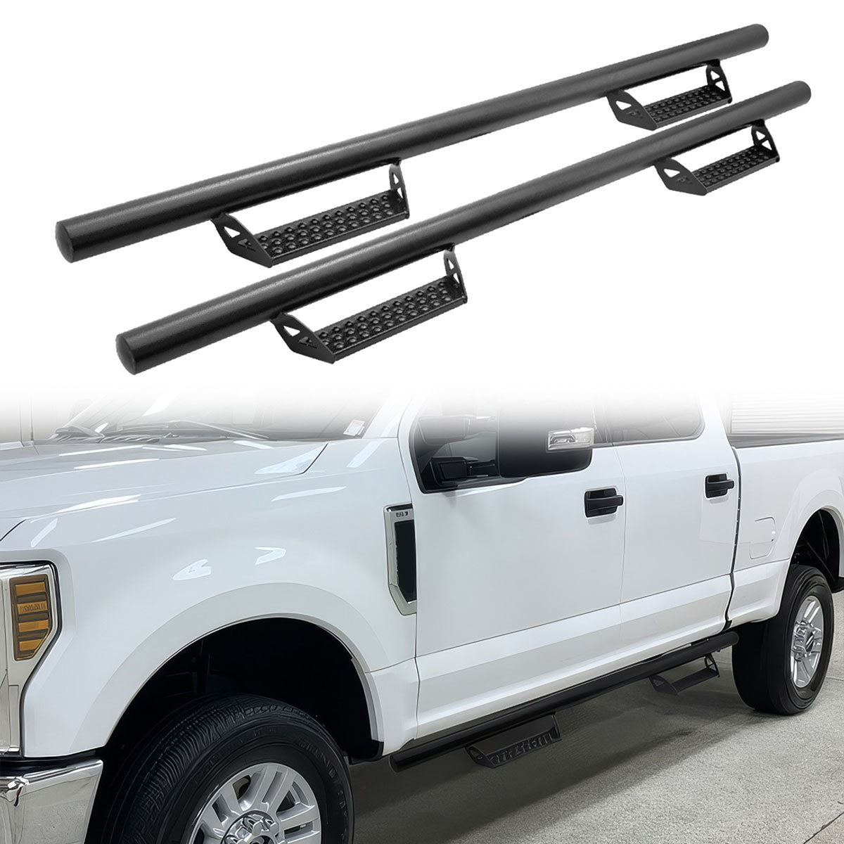 2017-2023 Ford F-250 Superduty SuperCrew Cab BCT Black Running Boards