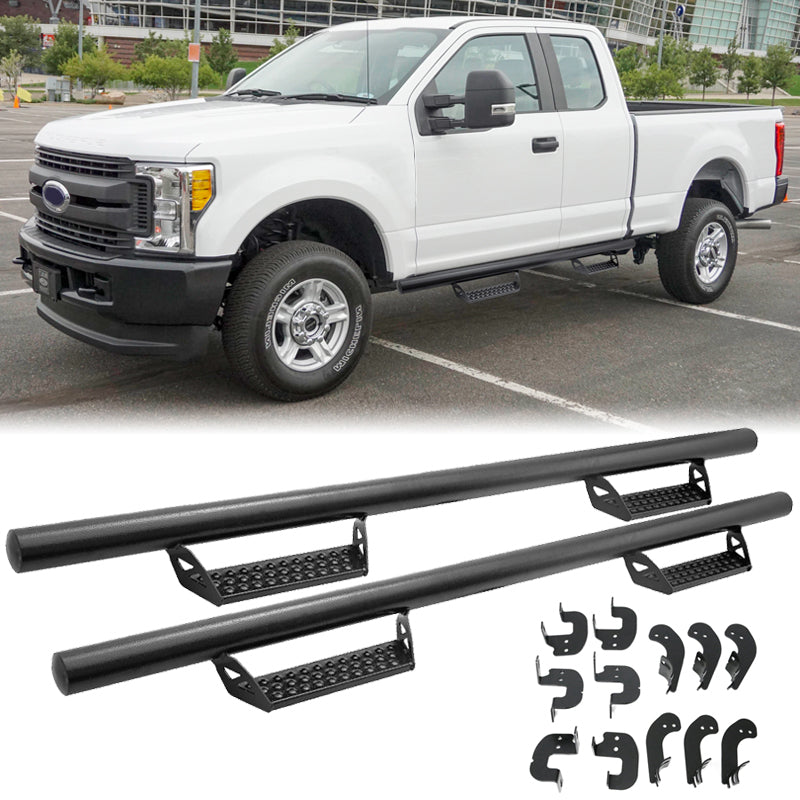 2017-2022 Ford F-250 Super Duty Super Cab BCT Black Side Step Bars