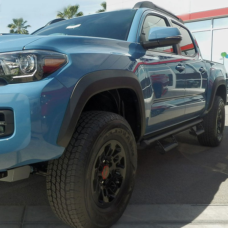 2005-2022 Toyota Tacoma Double Cab OE Style Black Running Boards Steel