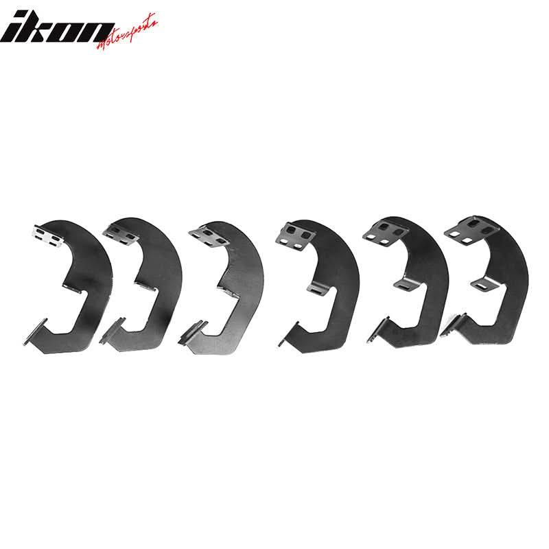2007-2019 Chevy Silverado GMC Sierra IKON V1 Black Running Board Steel