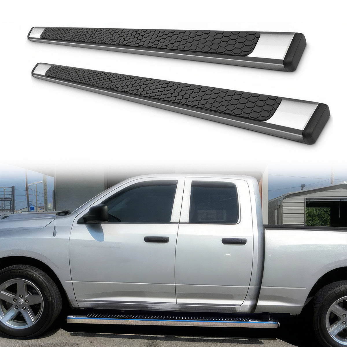 2009-2023 Dodge Ram 1500 Quad Cab 78 Inch SS 2PCS Side Running Board