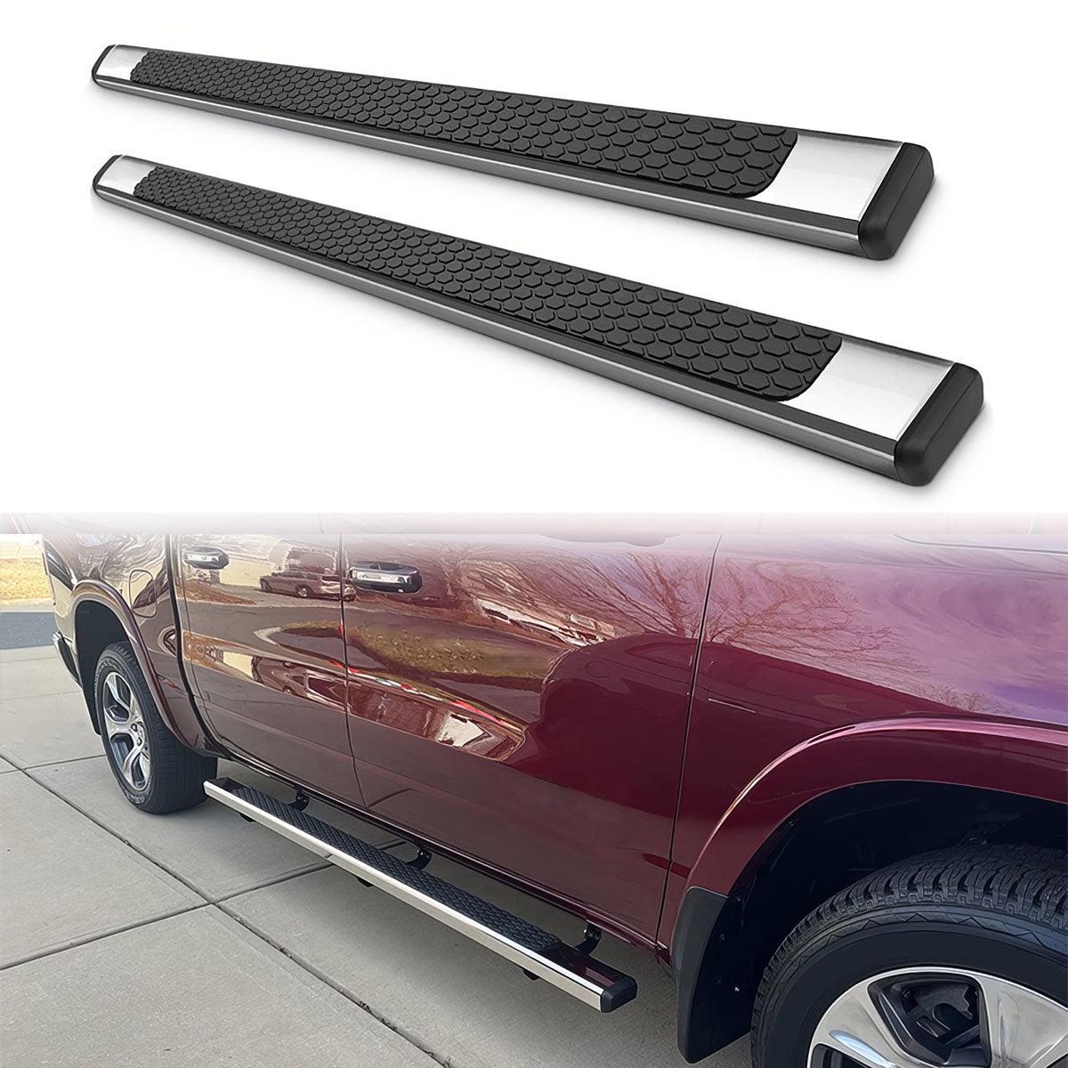 2019-2024 Ram 1500 Crew Cab Running Boards OE Style Side Step Bar