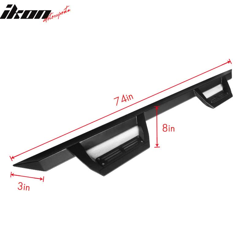 2009-2023 Dodge Ram 2500 3500 IKON V2 Black Running Boards Solid Steel