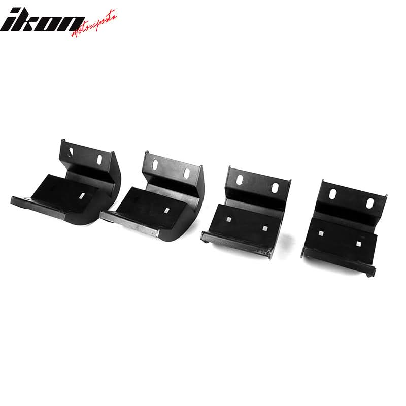 2009-2014 Ford F-150 Crew Cab IKON V1 Silver Running Board Solid Steel