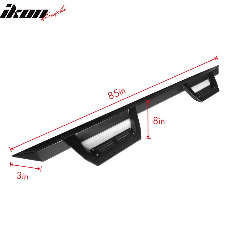 2009-2014 Ford F-150 Crew Cab IKON V2 Black Running Boards Solid Steel