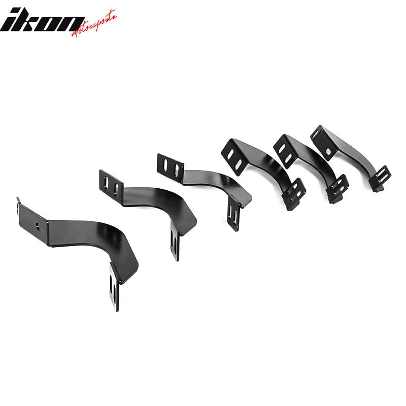 2007-2021 Toyota Tundra Double Cab IKON V1 Black Running Boards Steel