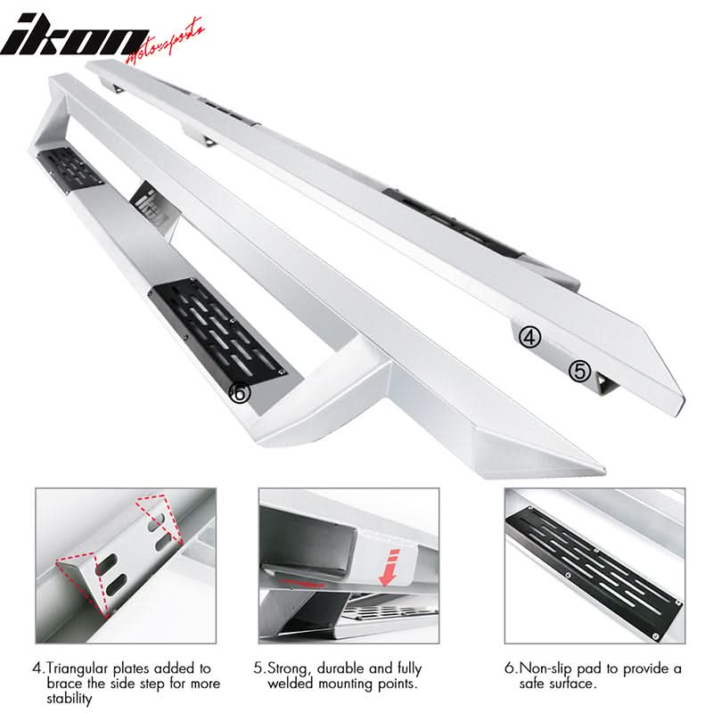1999-2016 Ford F-250 Superduty IKON V1 Style Side Running Boards Steel