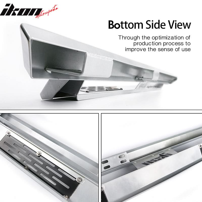 2005-2022 Toyota Tacoma Double Cab IKON V1 Silver Running Boards Steel