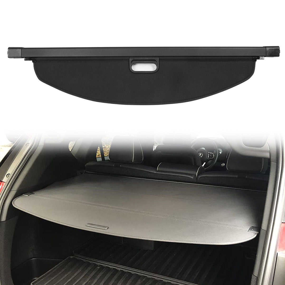 2019-2025 Acura RDX Black Tonneau Cargo Shade Cover Vinyl Aluminum Rod