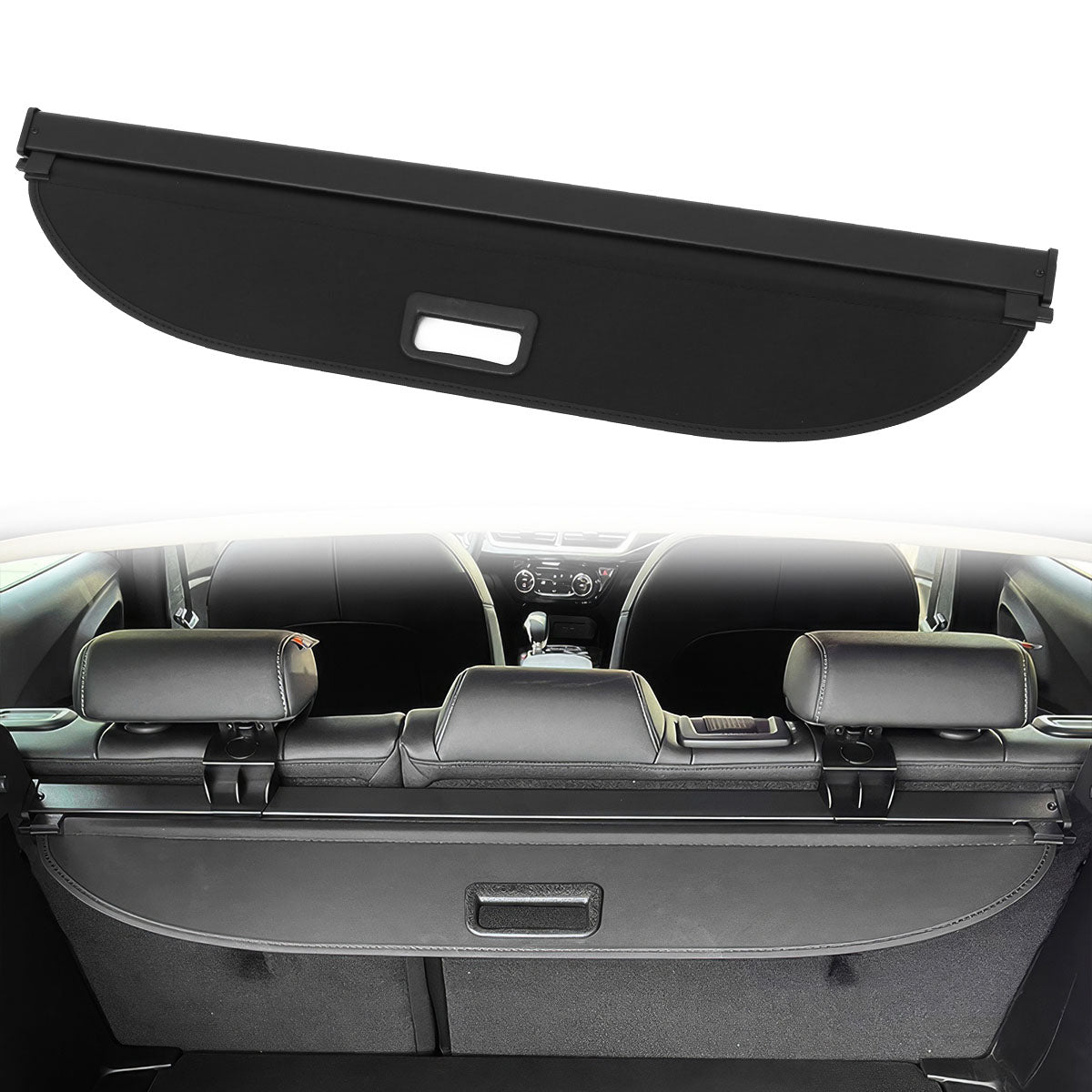 2024-2025 Chevrolet Trax Black Retractable Rear Trunk Cargo Cover Canv