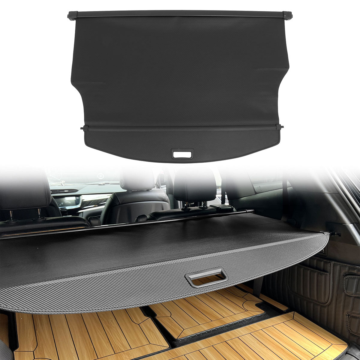2020-2024 Cadillac XT6 Carbon Fiber Print Retractable Rear Cargo Cover